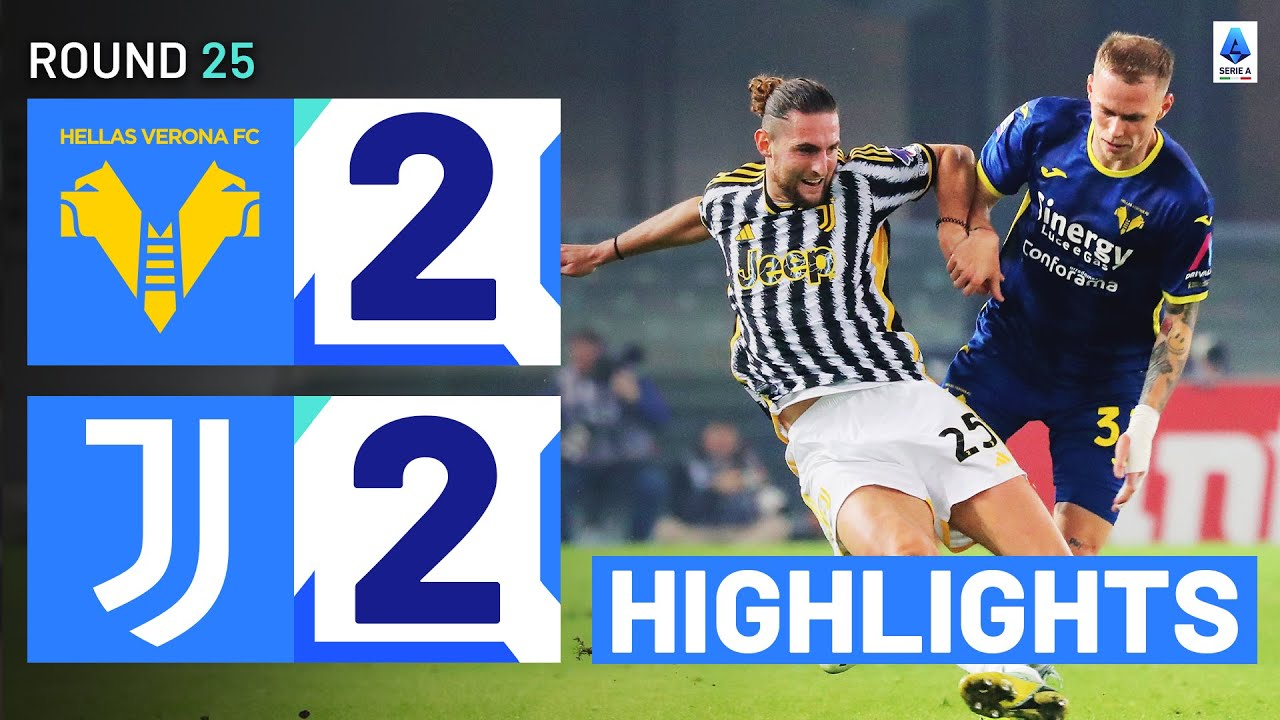 I den 25:e omgången av Serie A gjorde Juventus oavgjort 2-2 mot Verona